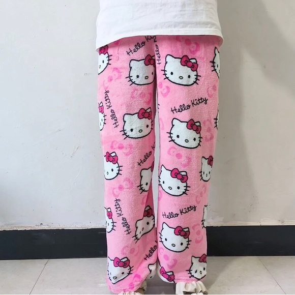 Hello Kitty Other - HELLO KITTY PINK FUZZY PYJAMA PANTS